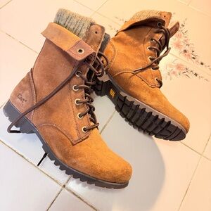 Caterpillar Brown Suede Combat Boots